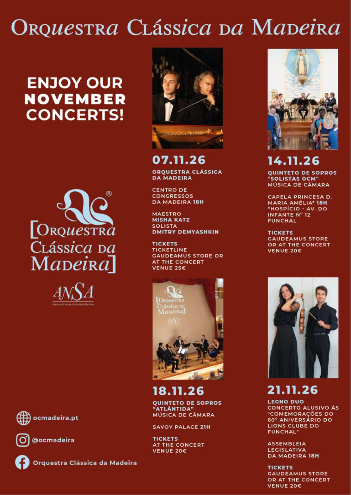 Concertos Novembro | Orquestra Clássica da Madeira