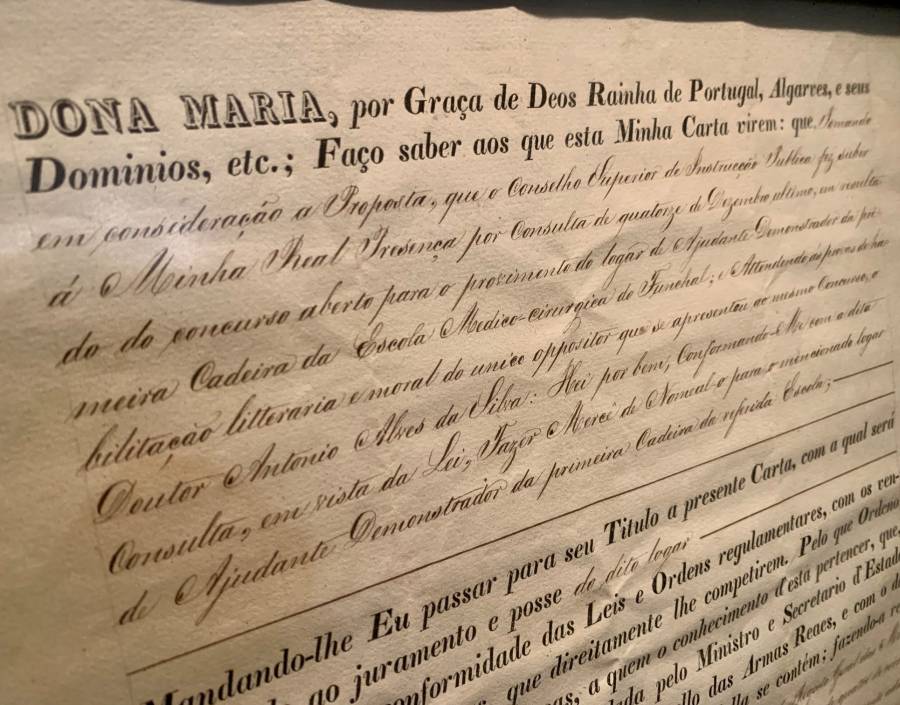 Carta Régia assinada pela Rainha D. Maria 