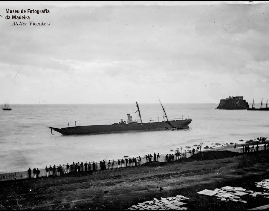 Naufrágio do vapor britânico Soudan na baía do Funchal