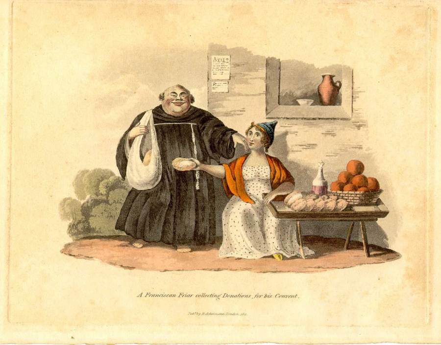 A Franciscan Friar collecting Donations for his Convent 