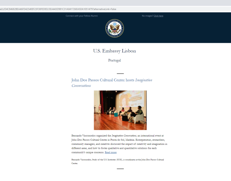 Clipping: US Embassy Lisbon newsletter 