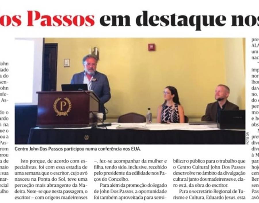 Clipping: John dos Passos featured in the USA