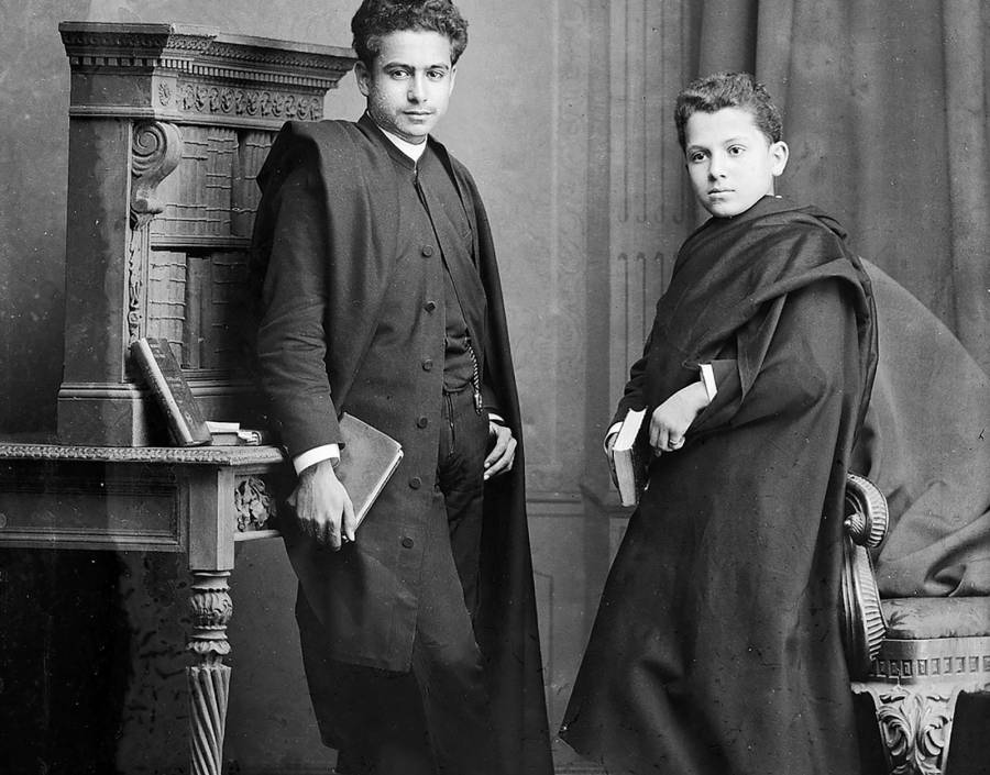 Retrato de dois jovens estudantes | 1891-01-23
