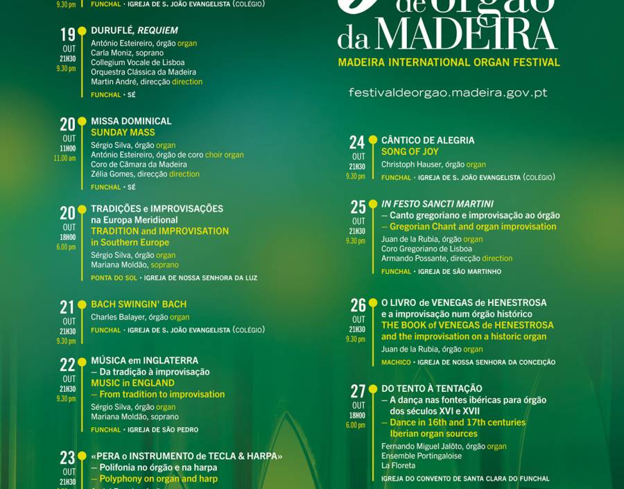 13.º Festival Internacional de Órgão da Madeira