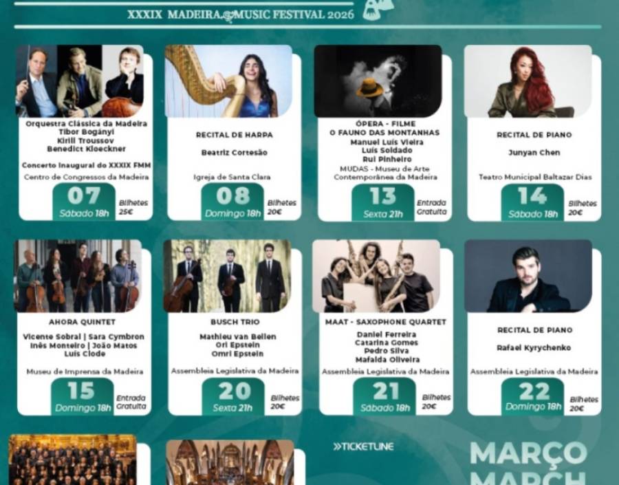 O XXXIX Festival de Música da Madeira apresenta: 