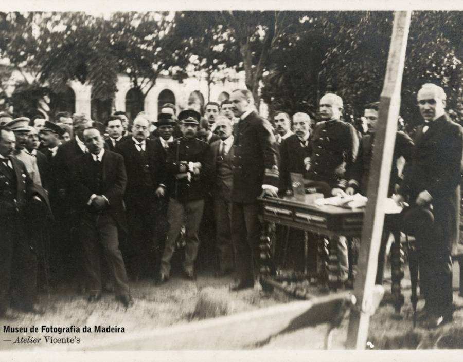 Cerimónia de homenagem aos aviadores Gago Coutinho e Sacadura Cabral | 1921