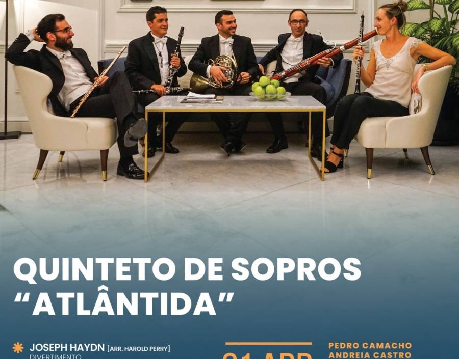 A Orquestra Clássica da Madeira apresenta Quinteto de Sopros “Atlântida