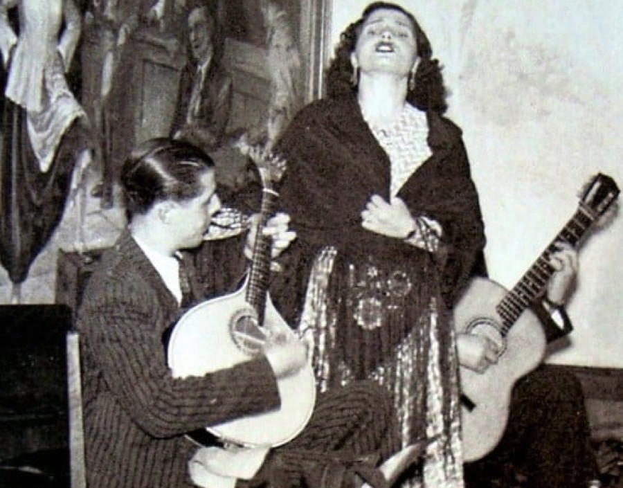 Amália Rodrigues and Maximiano de Sousa 
