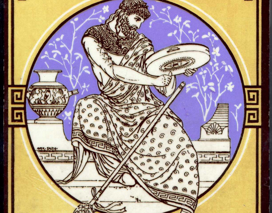  Azulejo “figura clássica com pandeireta” 