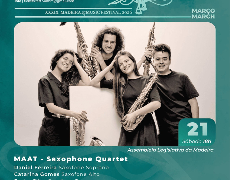 O XXXIX Festival de Música da Madeira apresenta o MAAT – Saxophone Quartet