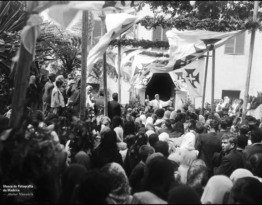 Missa campal junto à capela do solar de São Cristóvão, Machico