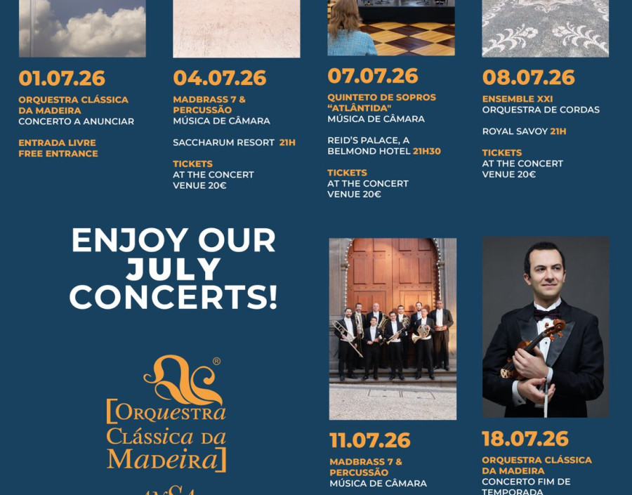 Orquestra Clássica da Madeira | Programação de Julho