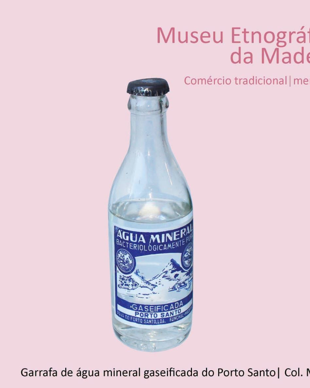 Garrafa de água mineral gaseificada do Porto Santo