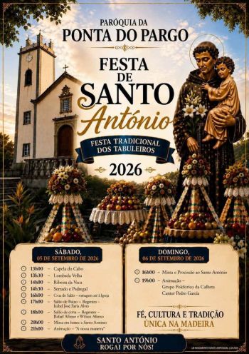 Paróquia da Ponta do Pargo - Festa Tradicional dos Tabuleiros 2026