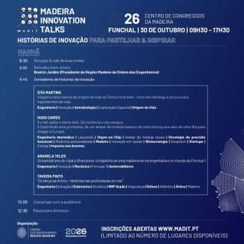 MadIT 2026 - Madeira Innovation Talks – Contadores de Histórias de Inovação - Para Partilhar & Inspirar